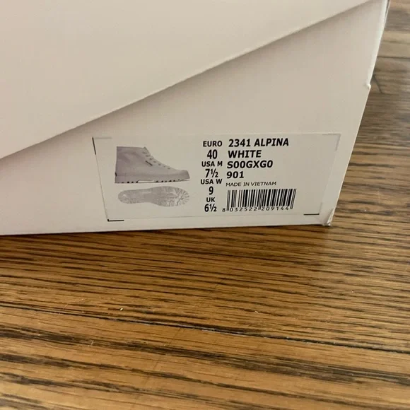 Superga White High-Top Sneakers EU 40 - Picture 4 of 4